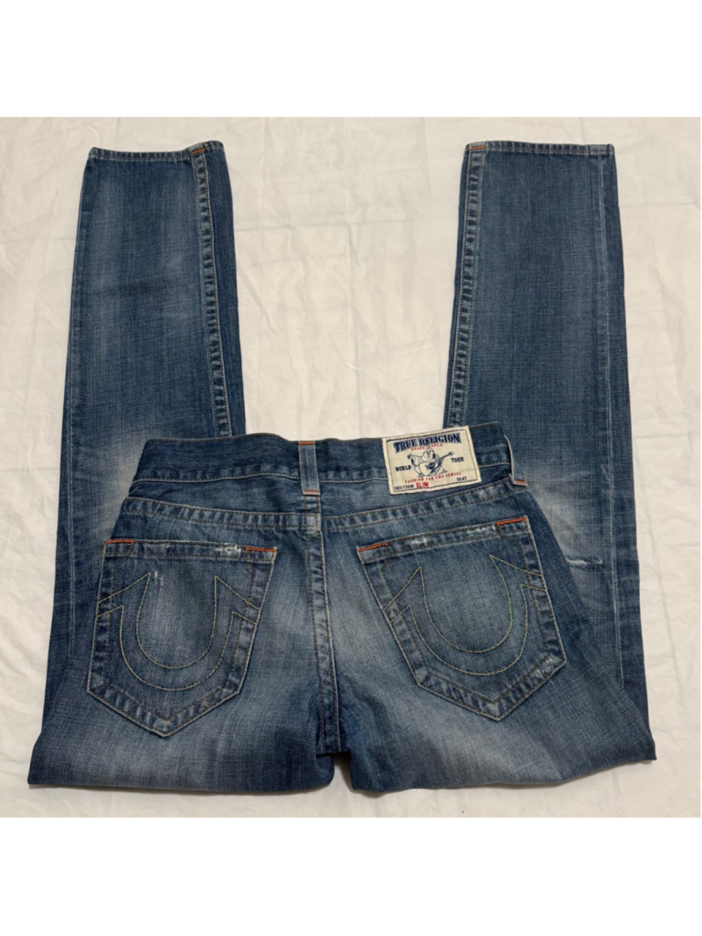 True Religion Basic Slim Men’s Jeans With Distress Size 31
